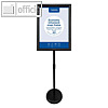 Infost?nder ECONOMY, DIN A3, (H)80-123 cm, Klapprahmen, Alu, schwarz, 355048