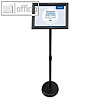 Infost?nder ECONOMY, DIN A4, (H)80-123 cm, Klapprahmen, Alu, schwarz, 355049