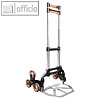 Alu-Treppenkarre, Tragkraft 80 kg, (B)500 x (T)485 x (H)995 mm, schwarz/orange