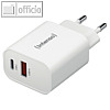 Intenso Schnellladeger?t W30AC, USB-A / -C, wei?
