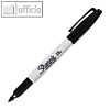 Sharpie Permanent-Marker FINE, Strichstärke 1 mm, wasserfest, schwarz, S0810930