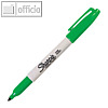 Sharpie Permanent-Marker FINE, Strichstärke 1 mm, wasserfest, grün, S0810960
