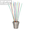 Eimer-Trinkhalme Maxi, (?)6 mm x (L)80 cm, Papier, farbig sortiert, 500 St?ck