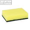 Topfreiniger-Schwamm, eckig, 9 x 6.6 x 2.6 cm, kratzend, gelb/gr?n, 120 St?ck
