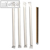Bubble Tea Trinkhalme, (?)12 mm x (L)20 cm, geh?llt, spitz, Papier, braun, 1.200
