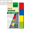 Sigel Haftmarker transparent, 20 x 50 mm, 4 Farben sortiert, 4 x 40 Blatt, HN670