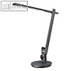 LED-Schreibtischleuchte Beam, 12W, (H)60 cm, dimmbar, Uhr, Alu/ABS, dunkelgrau
