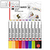 Textilmarker-Set, Rundspitze 3 mm, leuchtende Farben sortiert, 10er Set