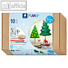 FIMO air Modelliermasse-Set Christmas / Weihnachtsb?ume, lufth?rtend, wei?, 500g