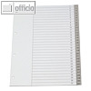 Zahlenregister, "1-31", DIN A4+ ?berbreit, Kunststoff, grau, 1 Satz, BRG620181