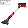 Eiskratzer mit Schneebesen, (L)610-950 mm, Alu/Kunststoff, schwarz/rot, 6187