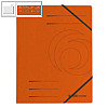 Herlitz Eckspanner "easyorga" DIN A4, 355 g/m² Karton, orange, 5 Stück, 972463