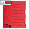 Falken Karton-Register, 6-teilig, DIN A4, Überbreite, 230g/m² farbig, 80001993