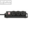 Brennenstuhl Outdoor-Steckdosenleiste, 3-fach, IP44, schwarz, 1159950013