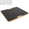 Fu?wippe BALANCY, 450 x 400 x 65 mm, max. 120kg, Holz, schwarz/natur, 400188804
