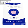 Exacompta Karteikarten DIN A4, blanko, Papier 205 g/qm, rosa, 100 St?ck, 13336E