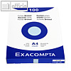 Exacompta Karteikarten DIN A4, blanko, Papier 205 g/qm, blau, 100 St?ck, 13316E