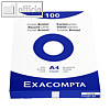 Exacompta Karteikarten DIN A4, blanko, Papier 205 g/qm, wei?, 100 St?ck, 13306E