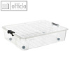 Bettenbox HOME BOX BEDROLLER XL, 49 Liter, Rollen, PP, transparent, 22430800