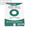 Exacompta Karteikarten DIN A6, liniert, Papier 205 g/qm, weiß, 100er Pack,13809B