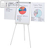 Flipchart mit 2 Papierhalten, 105 x 68 x 188 cm, magnetisch, Metall, grau
