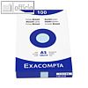 Exacompta Karteikarten DIN A5, blanko, Papier 205 g/qm, blau, 100er Pack, 13318B