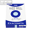 Exacompta Karteikarten DIN A6, blanko, Papier 205 g/qm, blau, 100er Pack, 13319B