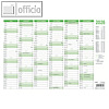 RNK Tafelkalender, DIN B4 quer, 6 Monate / 1 Seite, Karton, wei?/blau, 2913/26