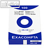 Exacompta Karteikarten DIN A6, blanko, Papier 205 g/qm, wei?, 100er Pack, 13309E