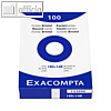 Exacompta Karteikarten DIN A6, blanko, Papier 205 g/qm, weiß, 100er Pack, 13309E