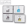 Infodisplay DIN A4, 237 x 322 x 23 mm, erweiterbar, Polystyrol, 4 Stück