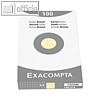 Exacompta Karteikarten DIN A5, kariert, Papier 205 g/qm, gelb, 100er Pack,13228E