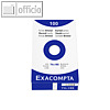 Exacompta Karteikarten DIN A7, blanko, Papier 205 g/qm, wei?, 100 St?ck, 13300B
