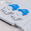 allit Verschluss-Set ProfiPlus EuroBox 2+2S, POM, grau/blau, 4er Set, 456785