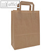 Papier-Tragetaschen, 22 x 36 cm, max. 4kg, Recyclingpapier, braun, 50 St?ck