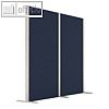Akustik-Trennwand "Wood Series" - Double, 2 W?nde, 207 x 180 cm, Filz/Holz, blau