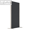 Akustik-Trennwand "Wood Series" - Single, 1 Wand, 107 x 180 cm, Filz/Holz, grau