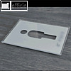 T?rschild "WC Herren", 148 x 105 mm, Braille Schrift, Klebemontage, Glas, silber