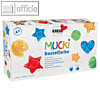 KREUL Bastelfarbe "MUCKI", farbig sortiertes 6er Set, 6x 80 ml, 24160