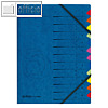 Herlitz Ordnungsmappe, DIN A4, 12 F?cher, Karton 255 g/qm, blau, 300004831