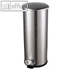 Tret-Abfallbeh?lter "the zinc", 20 Liter, (?)239 x (H)566 mm, Edelstahl, silber