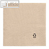 Servietten aus Recycling-Papier, 33 x 33 cm, 2-lagig, 1/4-Falz, natur, 2.000 St.
