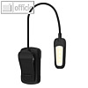 LED-Leselampe BOOK LIGHT, wiederaufladbar, Befestigungsclip, ABS, schwarz