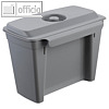 K?chenabfalleimer zum Einh?ngen, 4 Liter, 270 x 163 x 190 mm, PP, grau