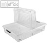 Unterbettbox, 53 Liter, 580 x 770 x 160 mm, Rollen, PP, transparent