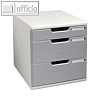 Multiform B?roboxen MODULO A4, 3 Laden/2 H?hen, grau/grau, 325041D