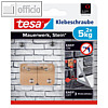 Klebeschraube f?r Mauerwerk, rechteckig, max. 5 kg, Holz, braun, 77905-00000-00