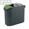 Multiform Papierkorb TopLine, 26 Ltr., 3 ?ko-Nasseins?tze, schw./anthraz.,42614D