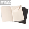 Notizheft Cahier, DIN A6, blanko, Softcover, 32 Blatt, schwarz, 3 St?ck