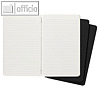 Notizheft Cahier, DIN A6, liniert, Softcover, 32 Blatt, schwarz, 3 St?ck